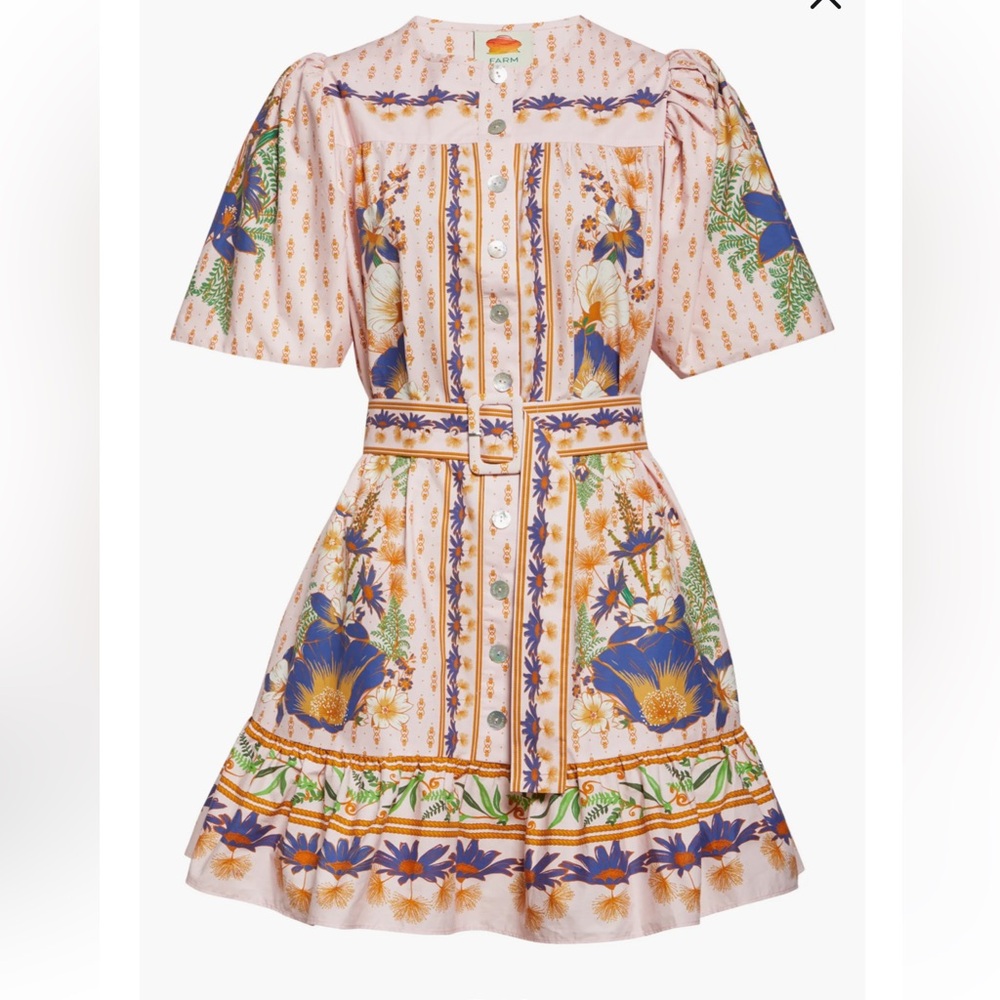 FARM Rio Pink Floral Printed Mini Dress - Picture 3 of 10